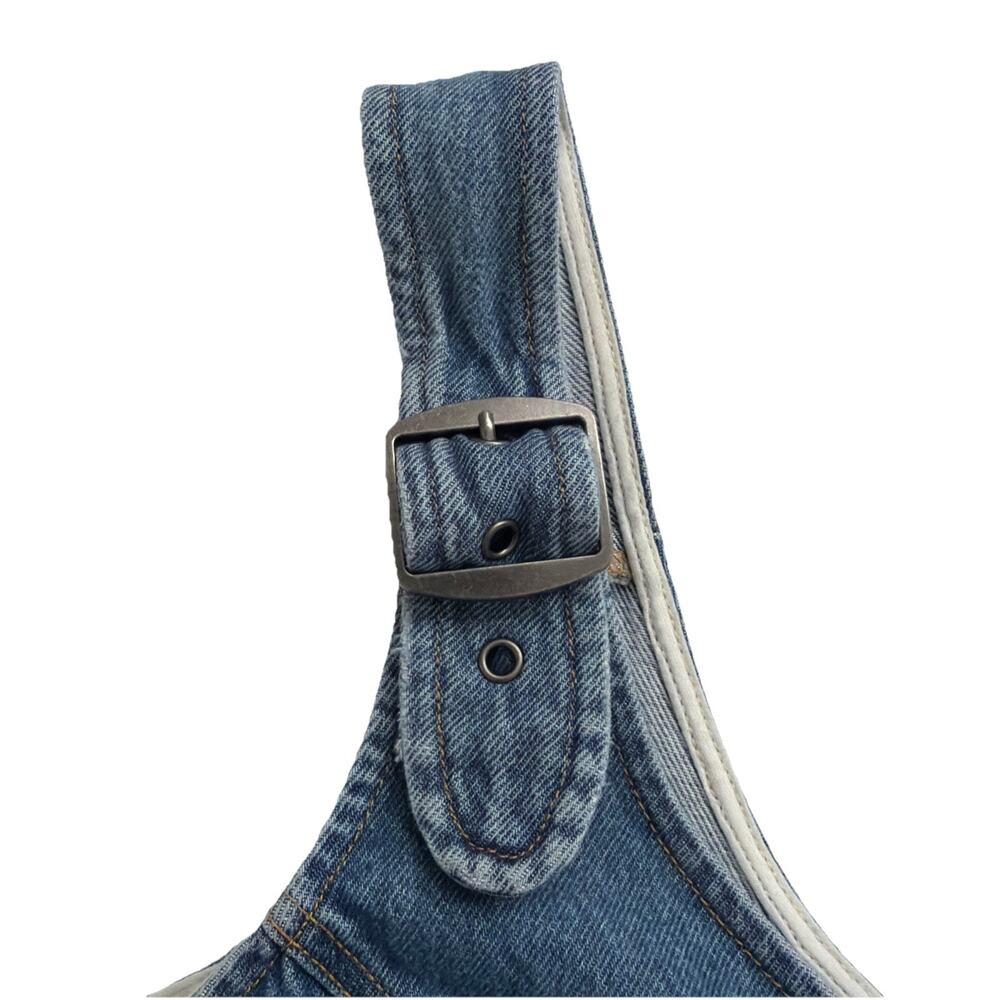 Levi's Charlie Denim Crop Top Women XXL Blue Slim Fit 100% Cotton Cowgirl Casual - Picture 10 of 13